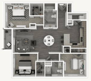2 bed 2 bath B at Enclave at 3230 Apartments, South Daytona, Florida